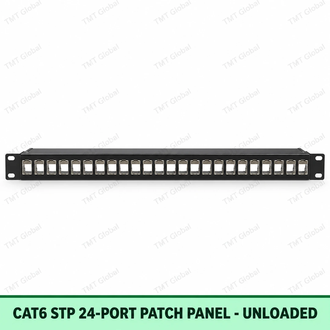 Cat6 STP 24-Port Patch Panel Unloaded by TMT Global Cat6 STP 24-Port Patch Panel Unloaded by TMT Global