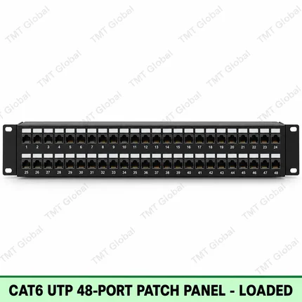 Cat6 UTP 48-Port Patch Panel Loaded by TMT Global