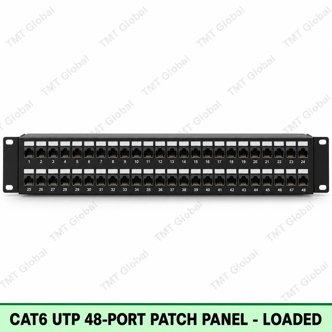 Cat6 UTP 48-Port Patch Panel Loaded by TMT Global Cat6 UTP 48-Port Patch Panel Loaded by TMT Global
