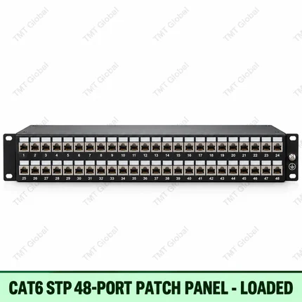 Cat6 STP 48-Port Patch Panel Loaded by TMT Global