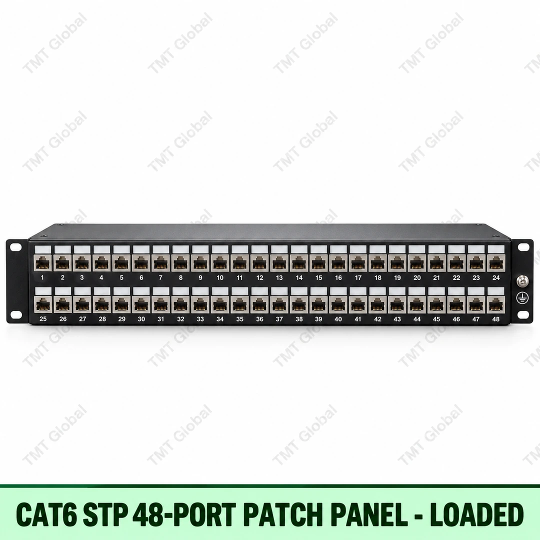 Cat6 STP 48-Port Patch Panel Loaded by TMT Global Cat6 STP 48-Port Patch Panel Loaded by TMT Global