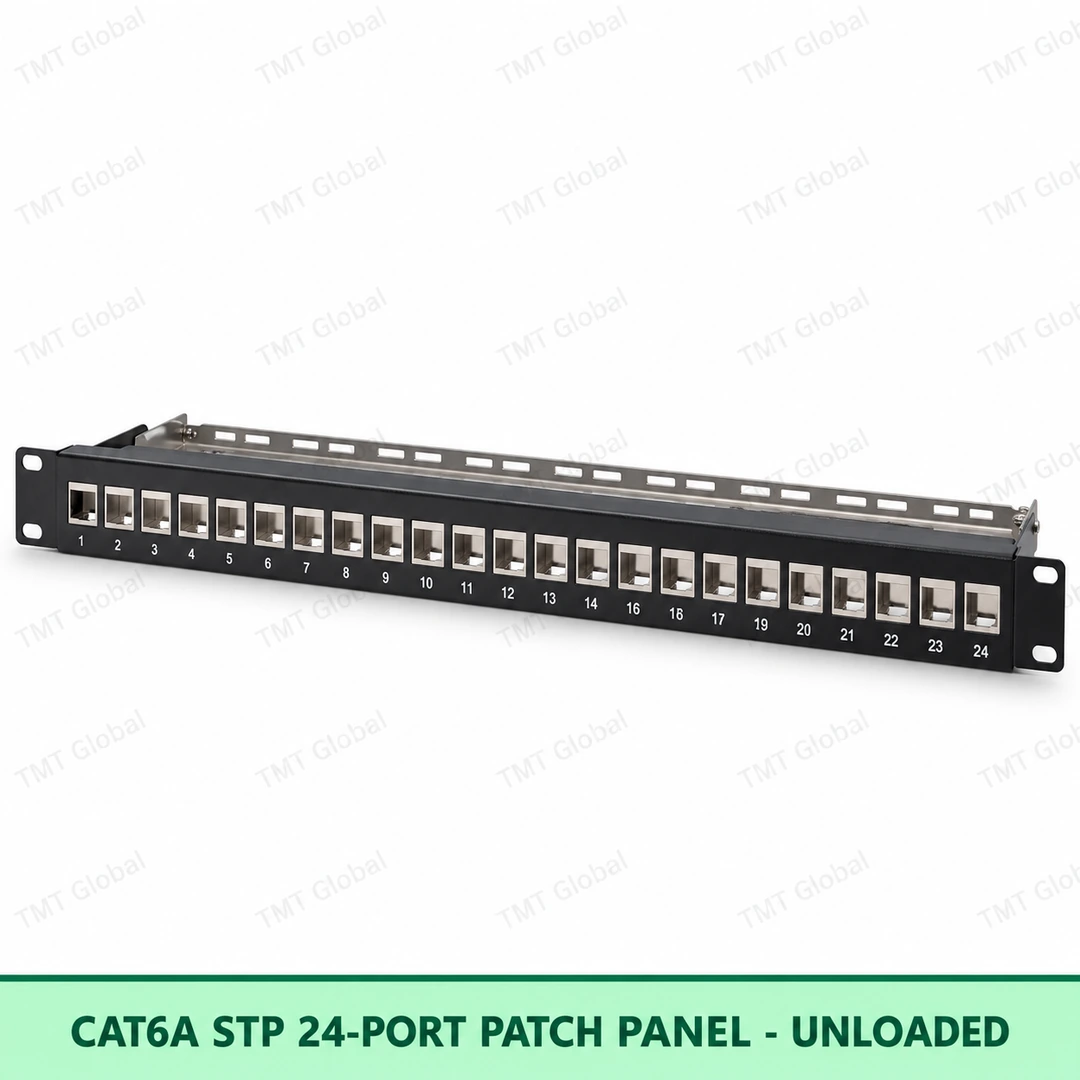 Cat6A STP 24-Port Patch Panel – Unloaded Cat6A STP 24-Port Patch Panel – Unloaded
