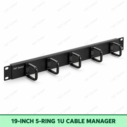 19 inch 5 ring 1U horizontal cable manager by TMT Global