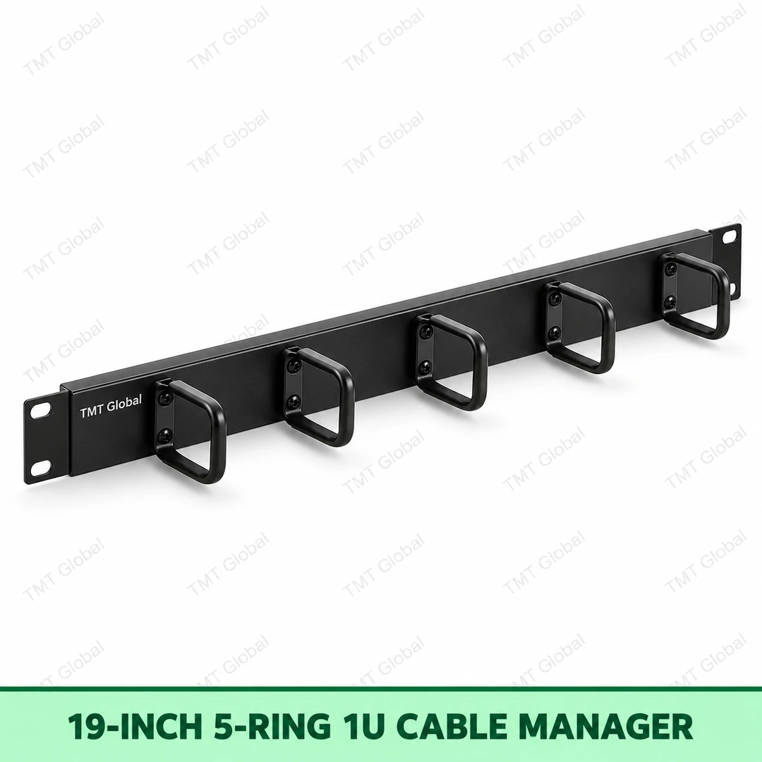 19 inch 5 ring 1U horizontal cable manager by TMT Global 19 inch 5 ring 1U horizontal cable manager by TMT Global