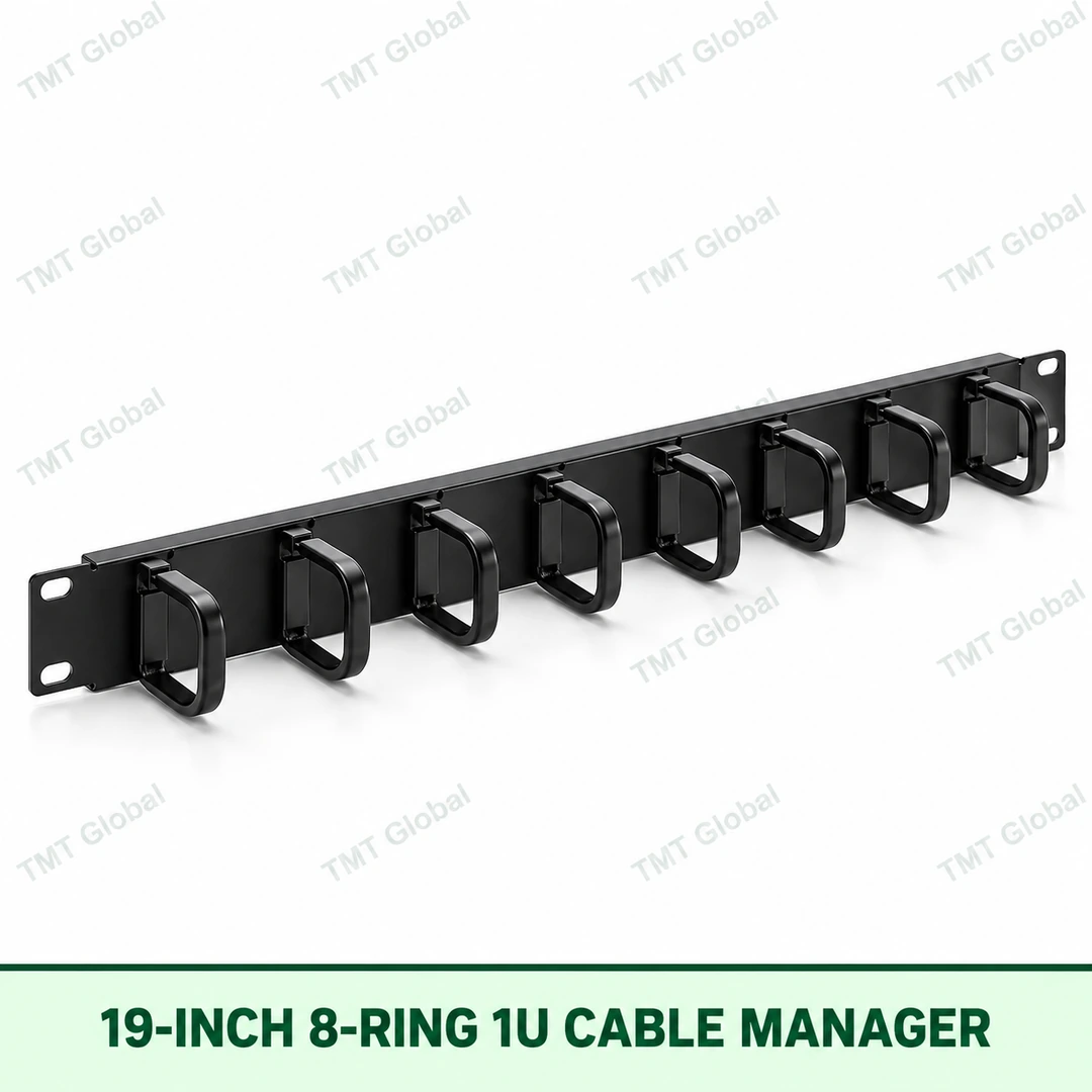 19-inch 8-ring 1U cable manager by TMT Global 19-inch 8-ring 1U cable manager by TMT Global