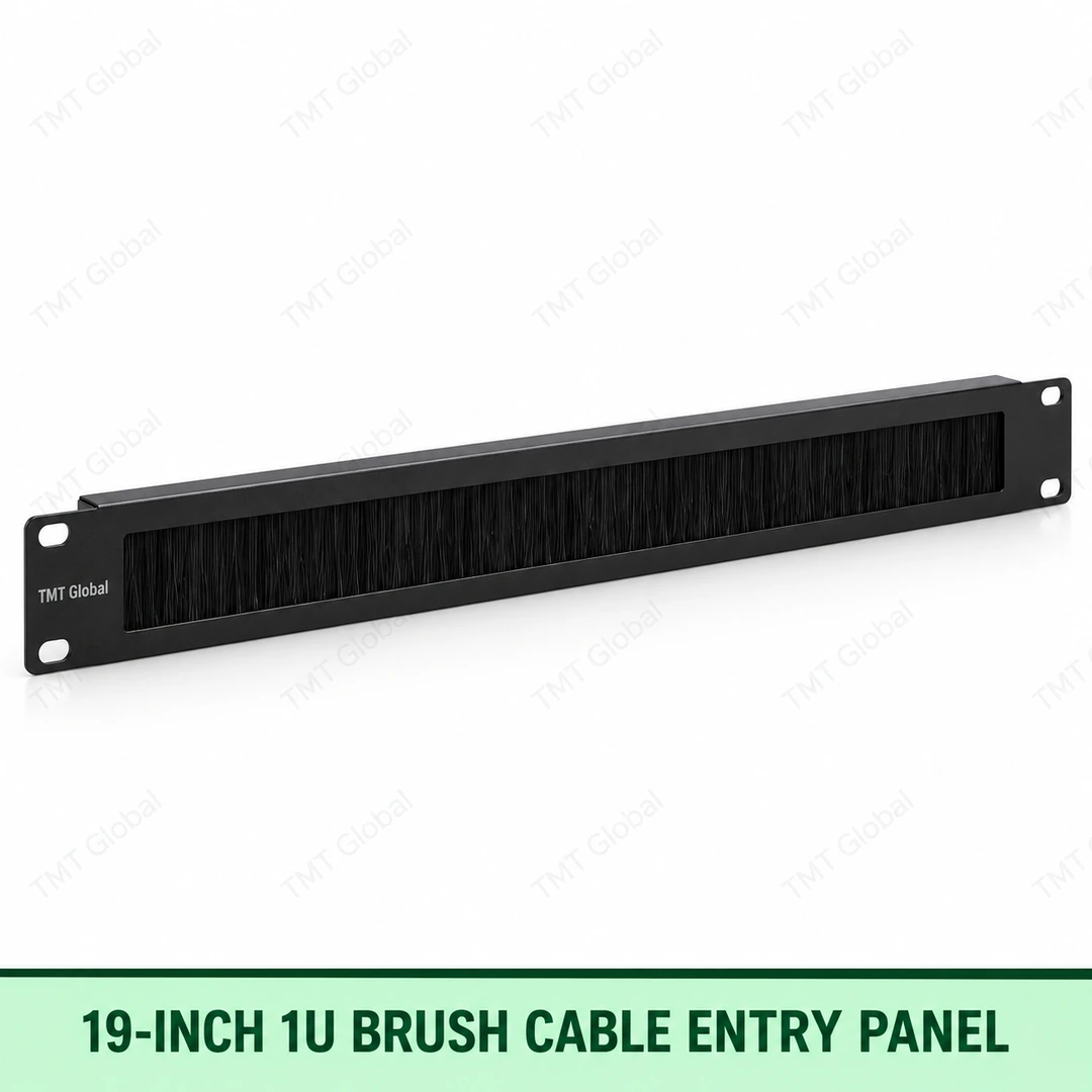 19-inch 1U Brush Cable Entry Panel by TMT Global 19-inch 1U Brush Cable Entry Panel by TMT Global
