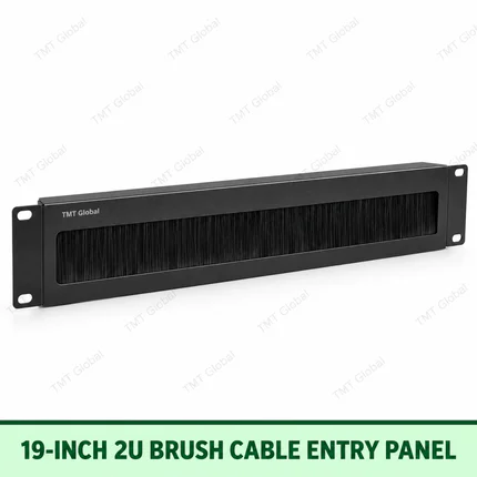 19-inch 2U Brush Cable Entry Panel by TMT Global