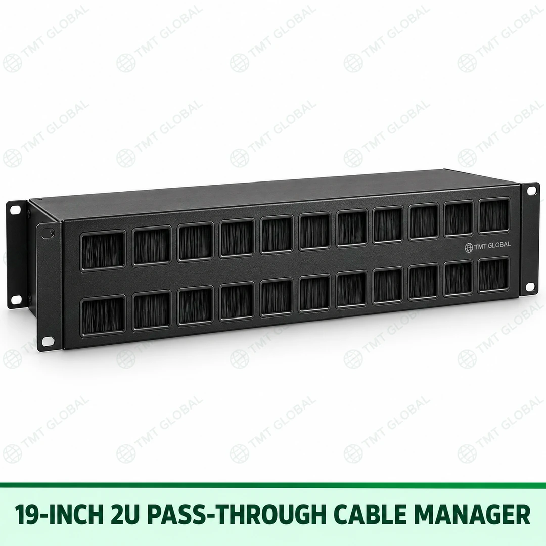19-inch 2U Horizontal Pass-Through Cable Manager by TMT Global 19-inch 2U Horizontal Pass-Through Cable Manager by TMT Global