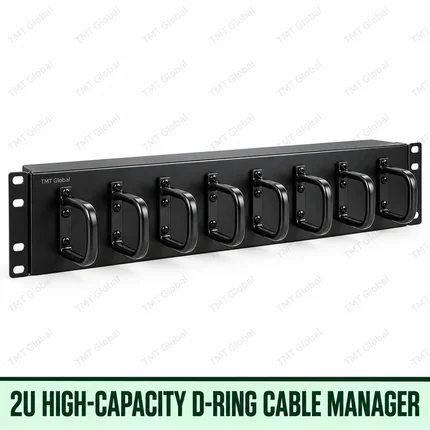 2U high-capacity D-ring cable manager, TMT Global