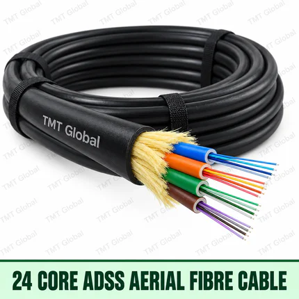 24-core OS2 ADSS aerial self-supporting fibre cable, TMT Global