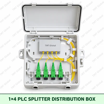 1x4 PLC splitter fibre distribution box, TMT Global