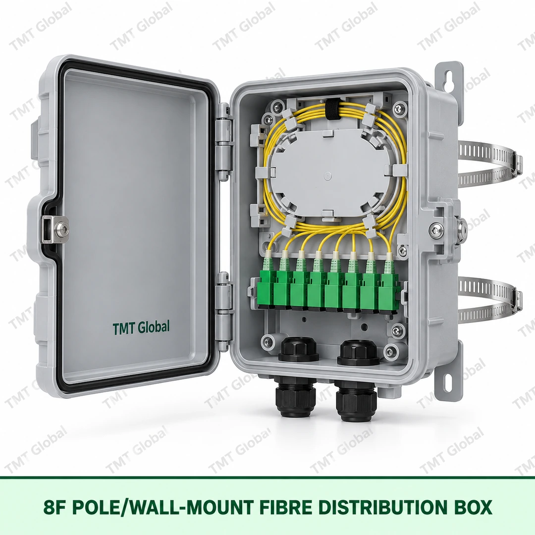 8F pole and wall-mount fibre distribution box, TMT Global 8F pole and wall-mount fibre distribution box, TMT Global
