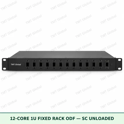 12-core 1U fixed rack ODF with SC ports, unloaded, TMT Global