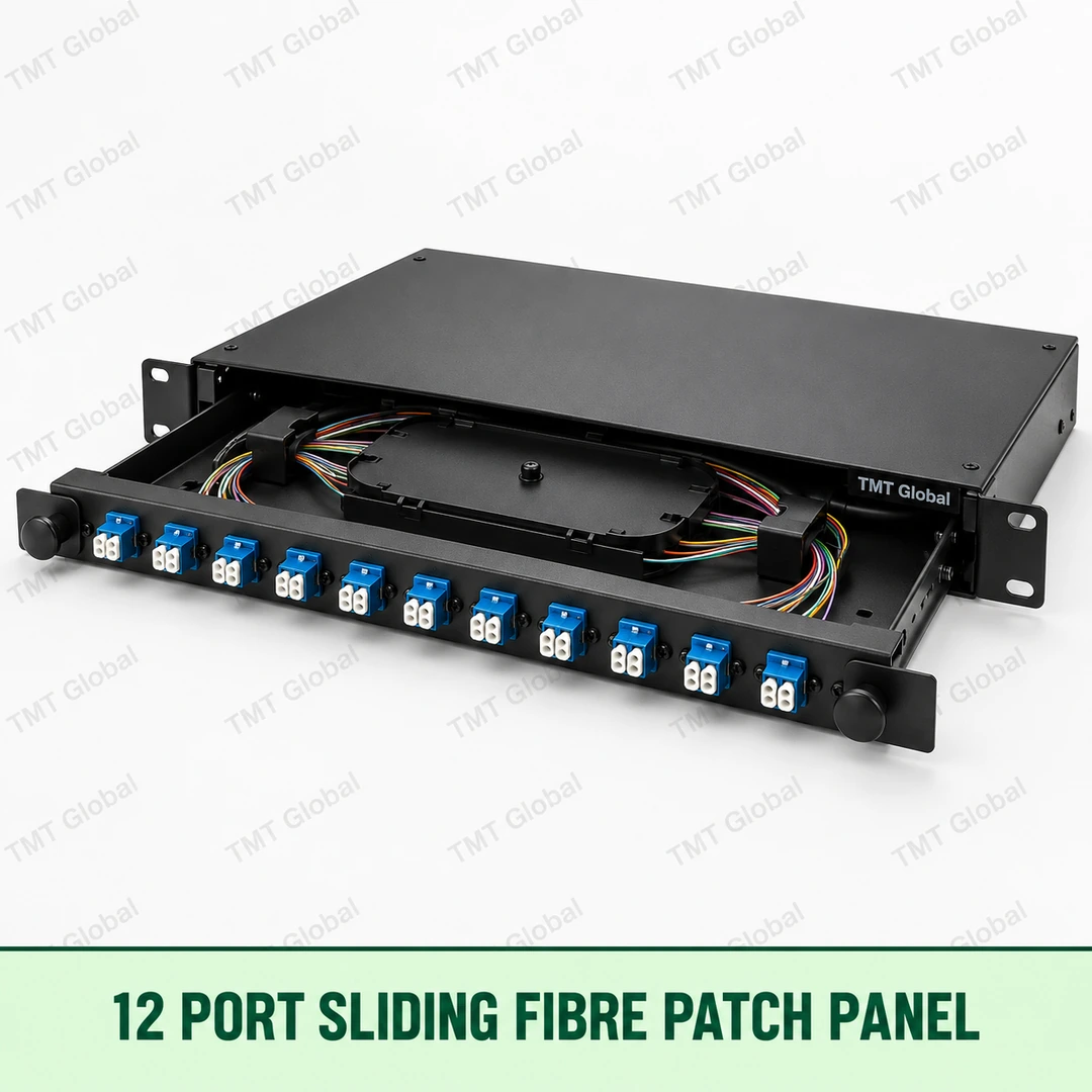 12-port sliding fibre patch panel, TMT Global 12-port sliding fibre patch panel, TMT Global