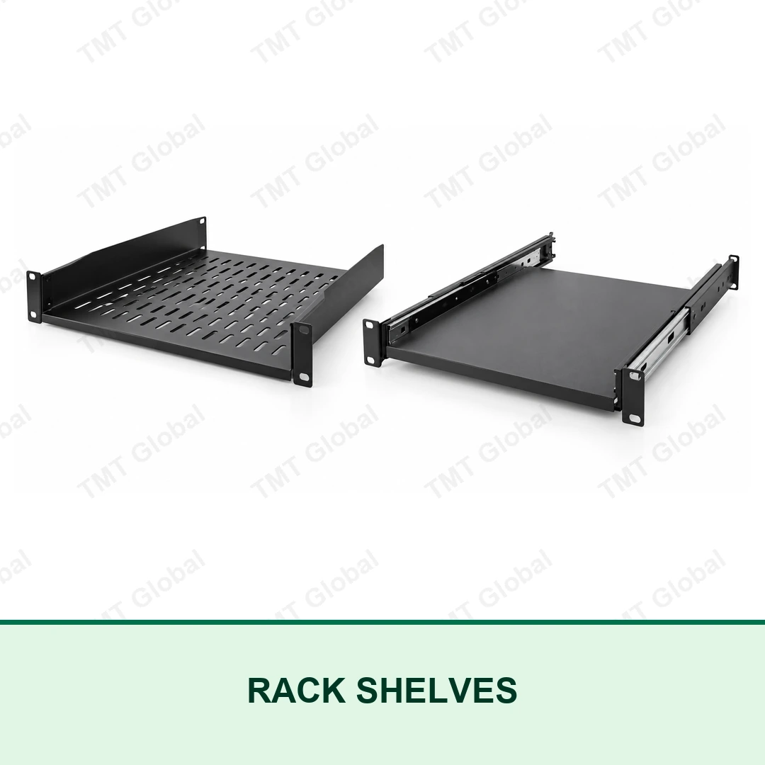 TMT Global 19-inch rack shelves including fixed vented and sliding types TMT Global 19-inch rack shelves including fixed vented and sliding types