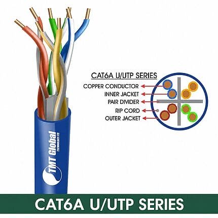 CAT6A U/UTP PVC Network Cable 23 AWG 4 Pair 305 m – 6A137BPX Series
