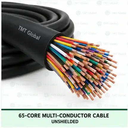 TMT Global 65 core unshielded multi-conductor cable, with 65 individually insulated copper conductors.