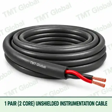 TMT Global 1 pair 2 core unshielded instrumentation cable, with twisted pairs visible