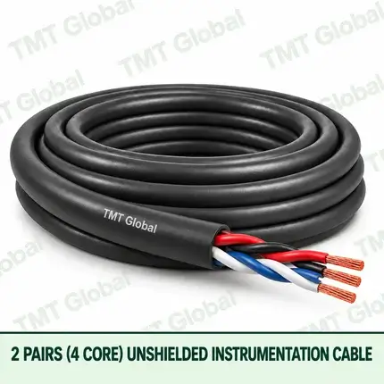 TMT Global 2 pair 4 core unshielded instrumentation cable, with twisted pairs visible
