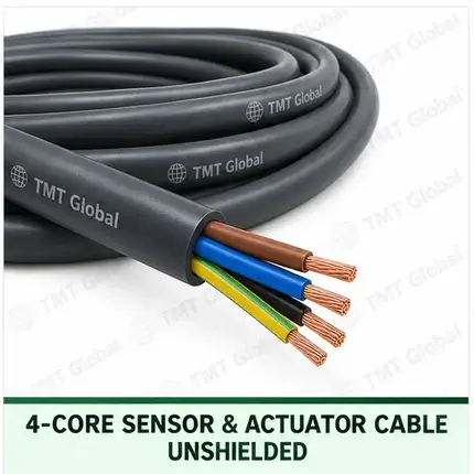 TMT Global 4 core unshielded sensor and actuator cable, with 4 visible conductors.