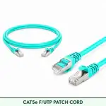 Cat5e F/UTP 5X4SMFLXXX Series | 24 AWG Network Patch Cord aqua color