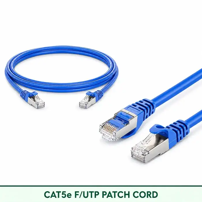 Cat5e F/UTP 5X4SMFLXXX Series | 24 AWG Network Patch Cord blue color