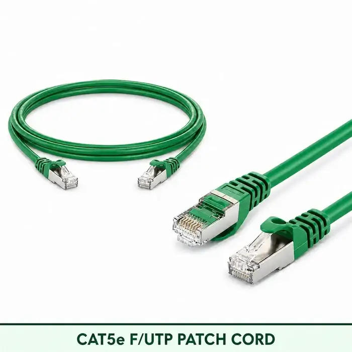Cat5e F/UTP 5X4SMFLXXX Series | 24 AWG Network Patch Cord green color