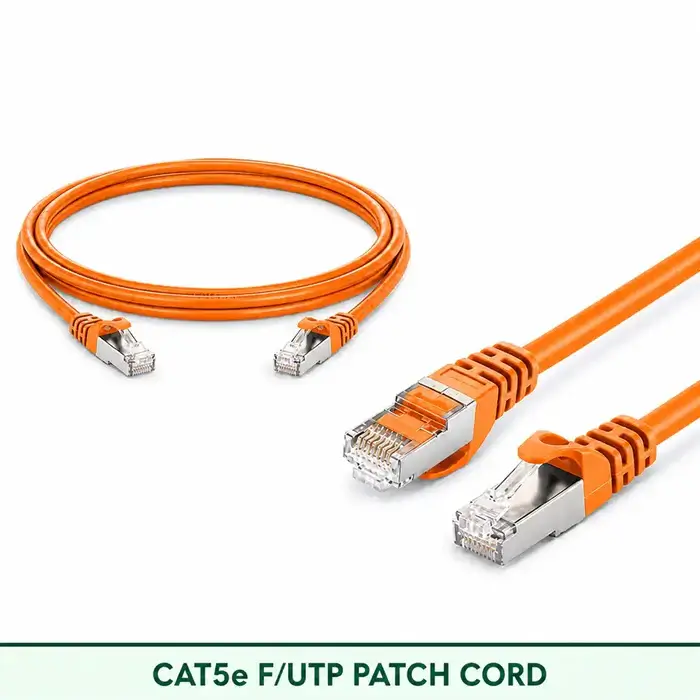 Cat5e F/UTP 5X4SMFLXXX Series | 24 AWG Network Patch Cord orange color