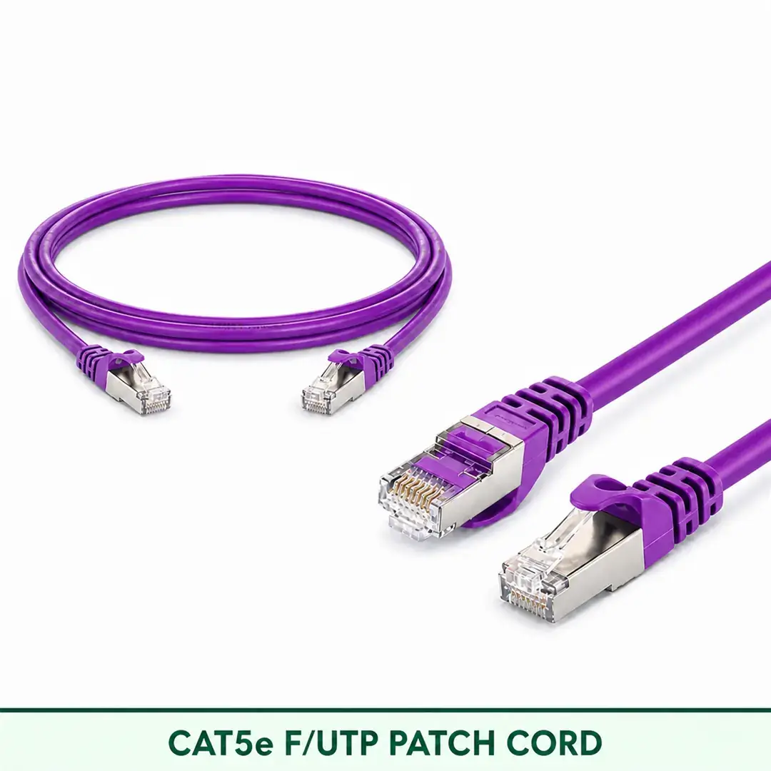 Cat5e F/UTP 5X4SMFLXXX Series | 24 AWG Network Patch Cord violet color Cat5e F/UTP 5X4SMFLXXX Series | 24 AWG Network Patch Cord violet color