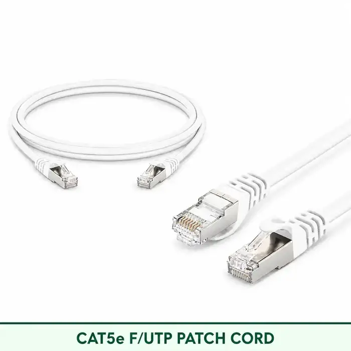 Cat5e F/UTP 5X4SMFLXXX Series | 24 AWG Network Patch Cord white color