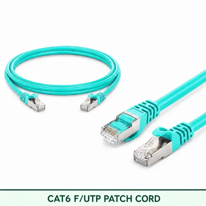 Cat6 F/UTP 6X3SMFLXXX Series | 23 AWG Network Patch Cord aqua color
