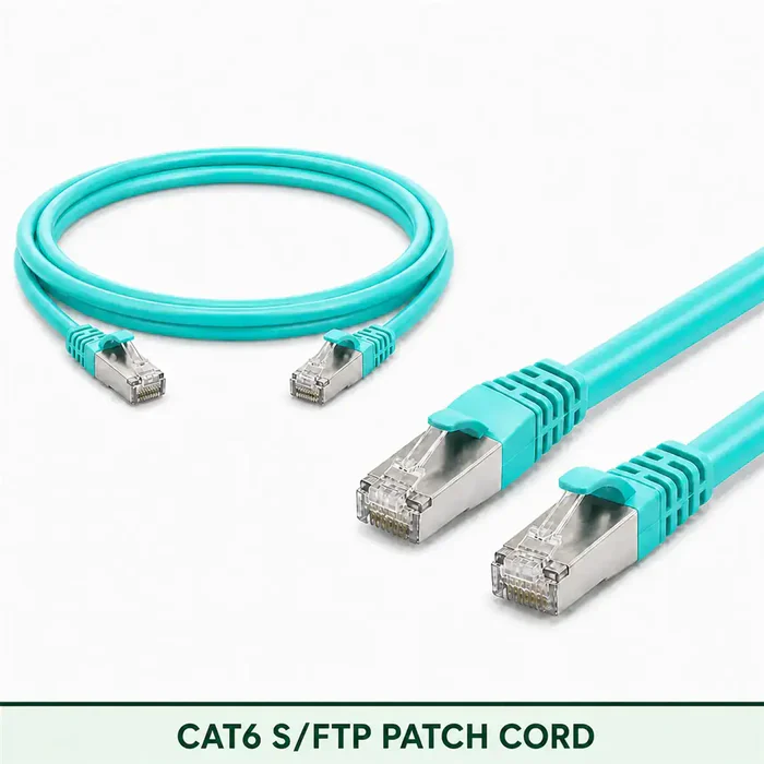 Cat6 S/FTP 6X3SMSLXXX Series | 23 AWG Network Patch Cord aqua color