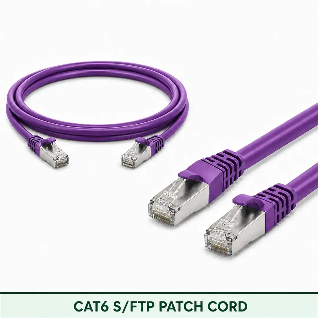 Cat6 S/FTP 6X3SBSLXXX Series | 23 AWG Network Patch Cord violet color Cat6 S/FTP 6X3SBSLXXX Series | 23 AWG Network Patch Cord violet color