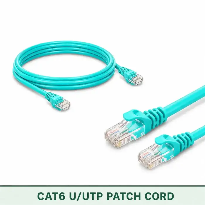Cat6 U/UTP 6X3PMULXXX Series | 23 AWG Network Patch Cord aqua color