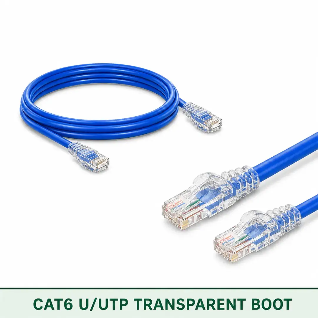Cat6 U/UTP 6X3RMULXXX Series | 23 AWG Transparent Network Patch Cord blue color Cat6 U/UTP 6X3RMULXXX Series | 23 AWG Transparent Network Patch Cord blue color