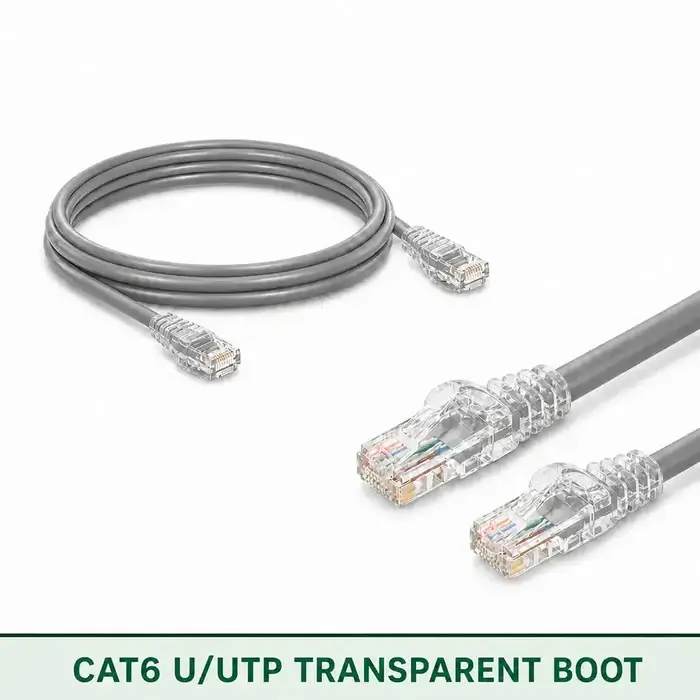 Cat6 U/UTP 6X3RMULXXX Series | 23 AWG Transparent Network Patch Cord grey color