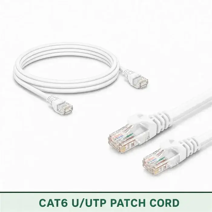 Cat6 U/UTP 6X3PMULXXX Series | 23 AWG Network Patch Cord white color