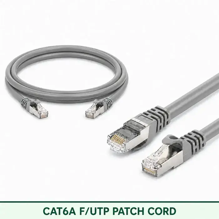 Cat6A F/UTP 6A3SMFLXXX Series | 23 AWG Network Patch Cord grey color