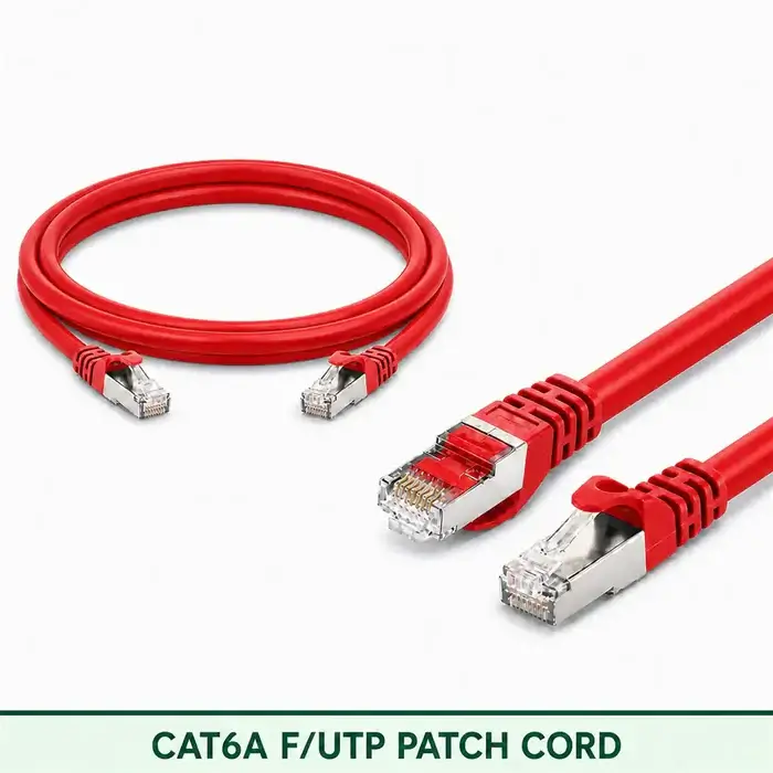 Cat6A F/UTP 6A3SMFLXXX Series | 23 AWG Network Patch Cord red color