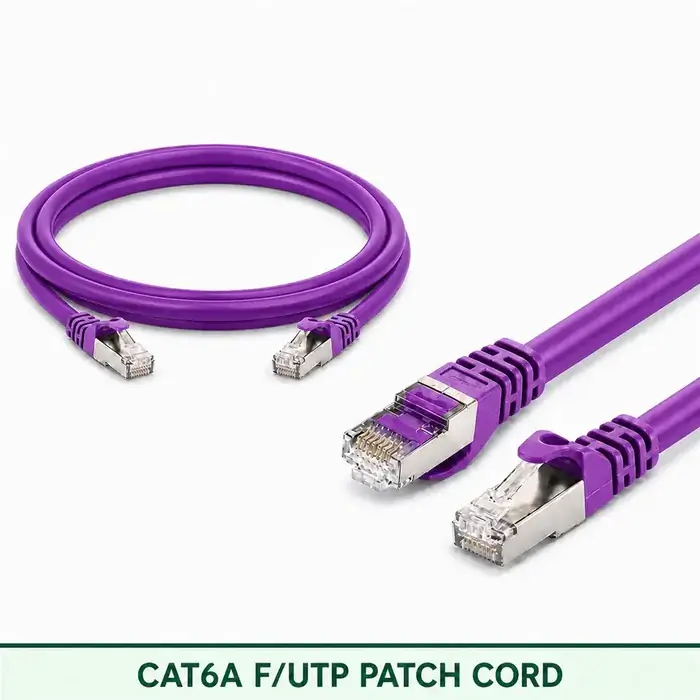 Cat6A F/UTP 6A3SMFLXXX Series | 23 AWG Network Patch Cord violet color