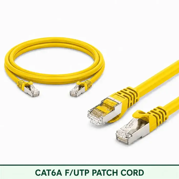 Cat6A F/UTP 6A3SMFLXXX Series | 23 AWG Network Patch Cord yellow color