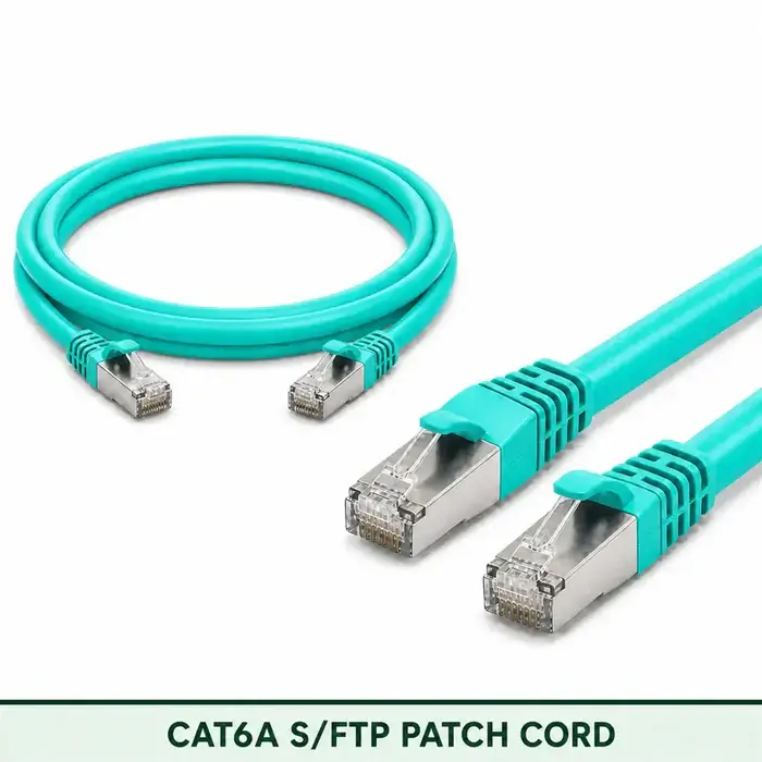 Cat6A S/FTP 6A3SBSLXXX Series | 23 AWG Network Patch Cord aqua color