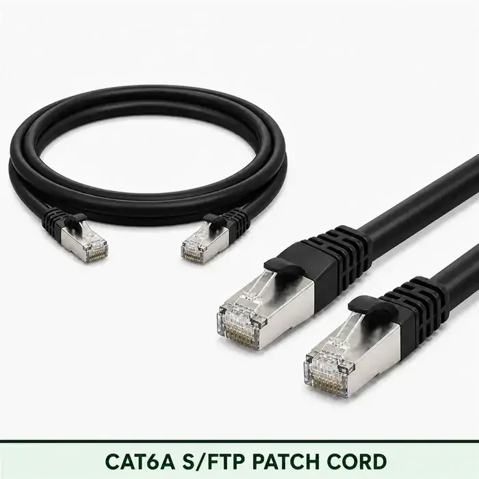 Cat6A S/FTP 6A3SMSLXXX Series | 23 AWG Network Patch Cord black color