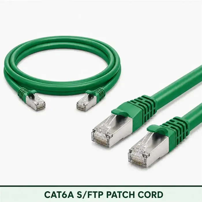 Cat6A S/FTP 6A3SMSLXXX Series | 23 AWG Network Patch Cord green color