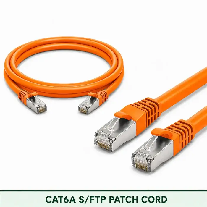 Cat6A S/FTP 6A3SMSLXXX Series | 23 AWG Network Patch Cord orange color