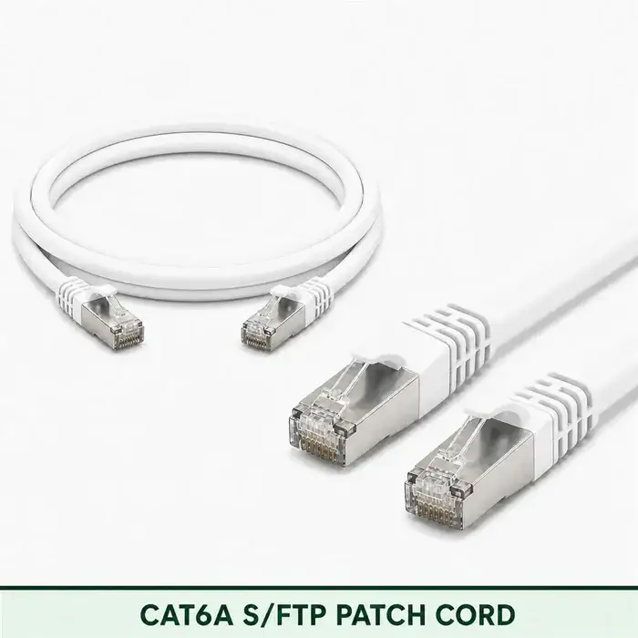 Cat6A S/FTP 6A3SMSLXXX Series | 23 AWG Network Patch Cord white color