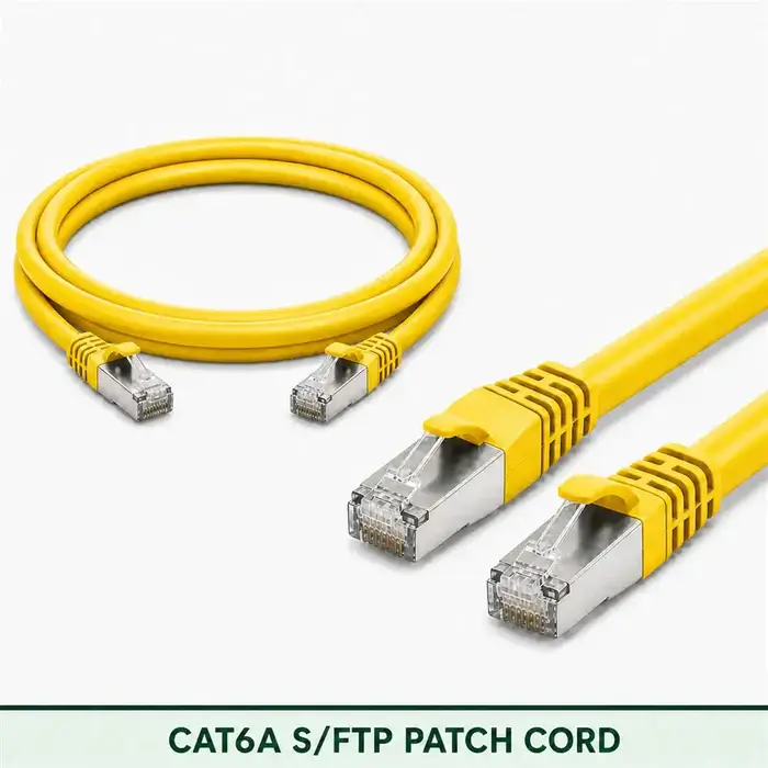 Cat6A S/FTP 6A3SMSLXXX Series | 23 AWG Network Patch Cord yellow color