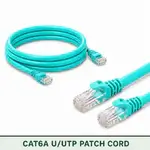 Cat6A U/UTP 6A3PBULXXX Series | 23 AWG Network Patch Cord aqua color