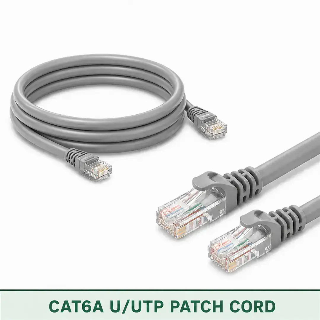 Cat6A U/UTP 6A3PBULXXX Series | 23 AWG Network Patch Cord grey color Cat6A U/UTP 6A3PBULXXX Series | 23 AWG Network Patch Cord grey color