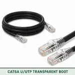 Cat6A U/UTP 6A3RMULXXX Series | 23 AWG Transparent Network Patch Cord black color